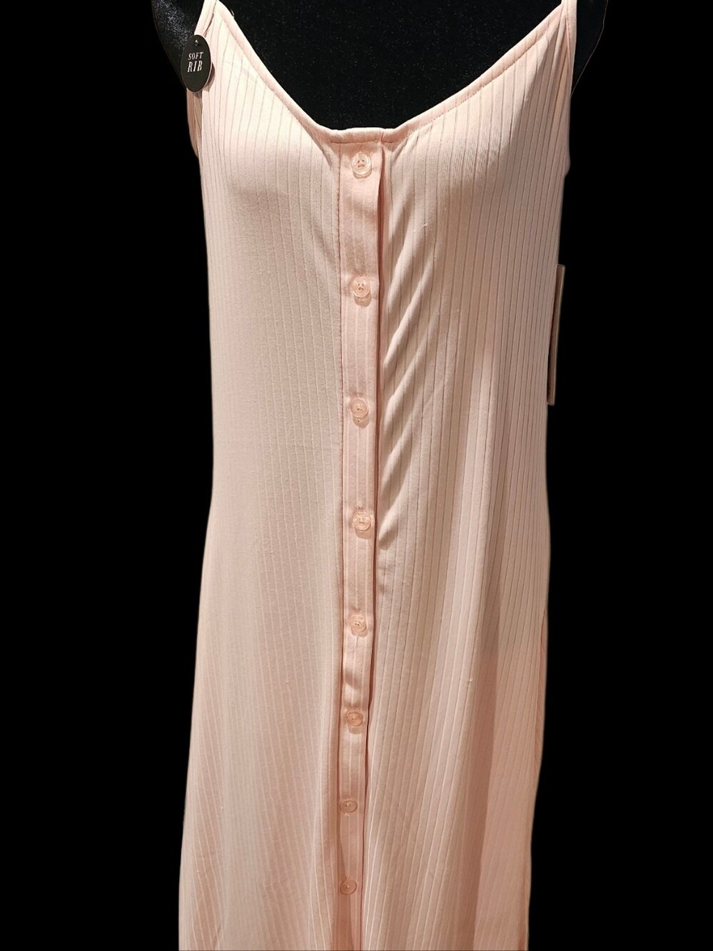 💕NWT-DISC SHIPPING- French Connection Soft Rib Button-Front Lounging Slip Dress
